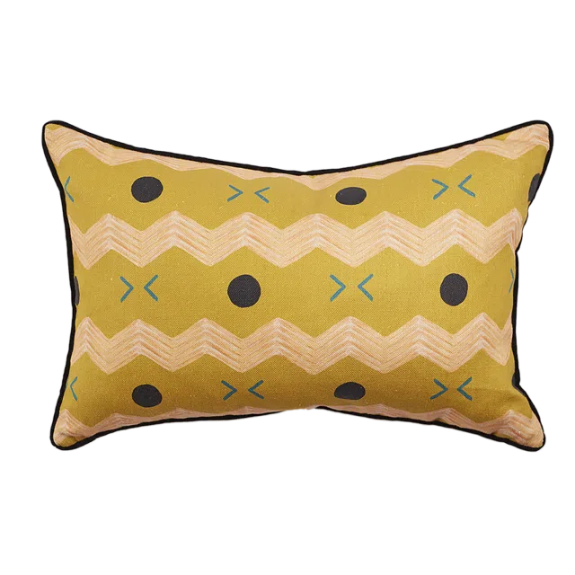 Cushion ZIG&ZAG - Ochre, 60x40 cms